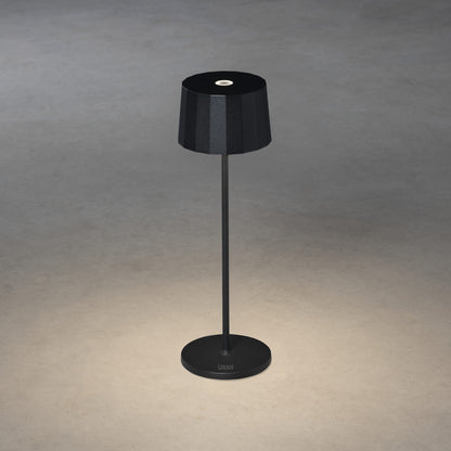 Konstsmide Positano LED USB-Tischleuchte schwarz, Farbtemperatur, dimm