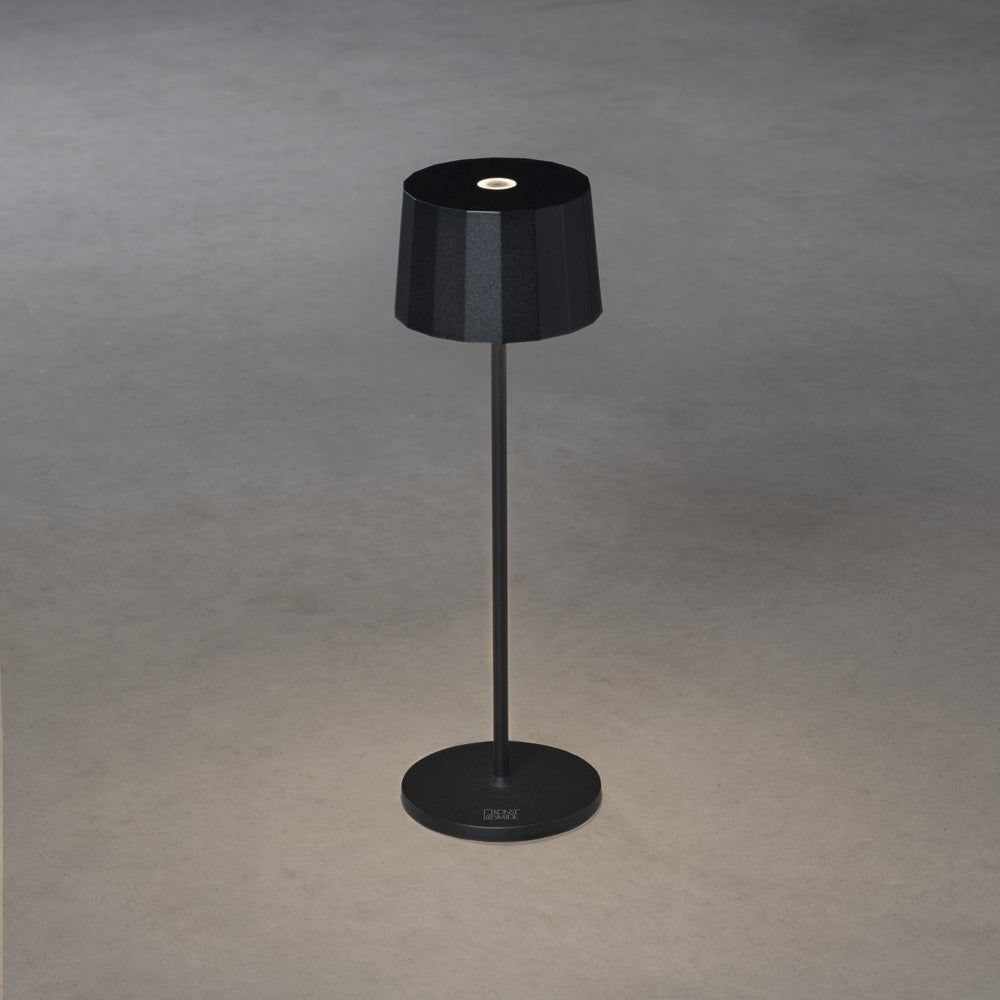 Konstsmide Positano LED USB-Tischleuchte schwarz, Farbtemperatur, dimm