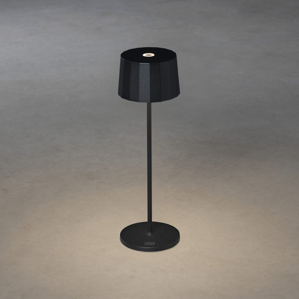 Konstsmide Positano LED USB-Tischleuchte schwarz, Farbtemperatur, dimm