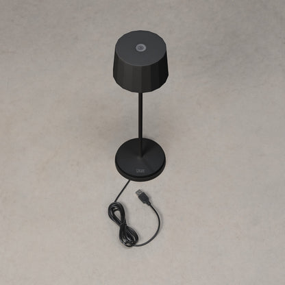 Konstsmide Positano LED USB-Tischleuchte schwarz, Farbtemperatur, dimm