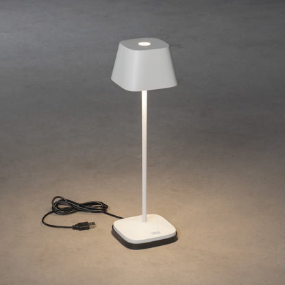 Konstsmide Capri LED USB-Tischleuchte weiss, Farbtemperatur, dimmbar