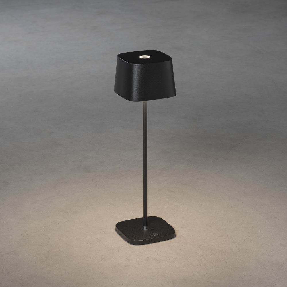 Konstsmide Capri LED USB-Tischleuchte schwarz, Farbtemperatur, dimmba