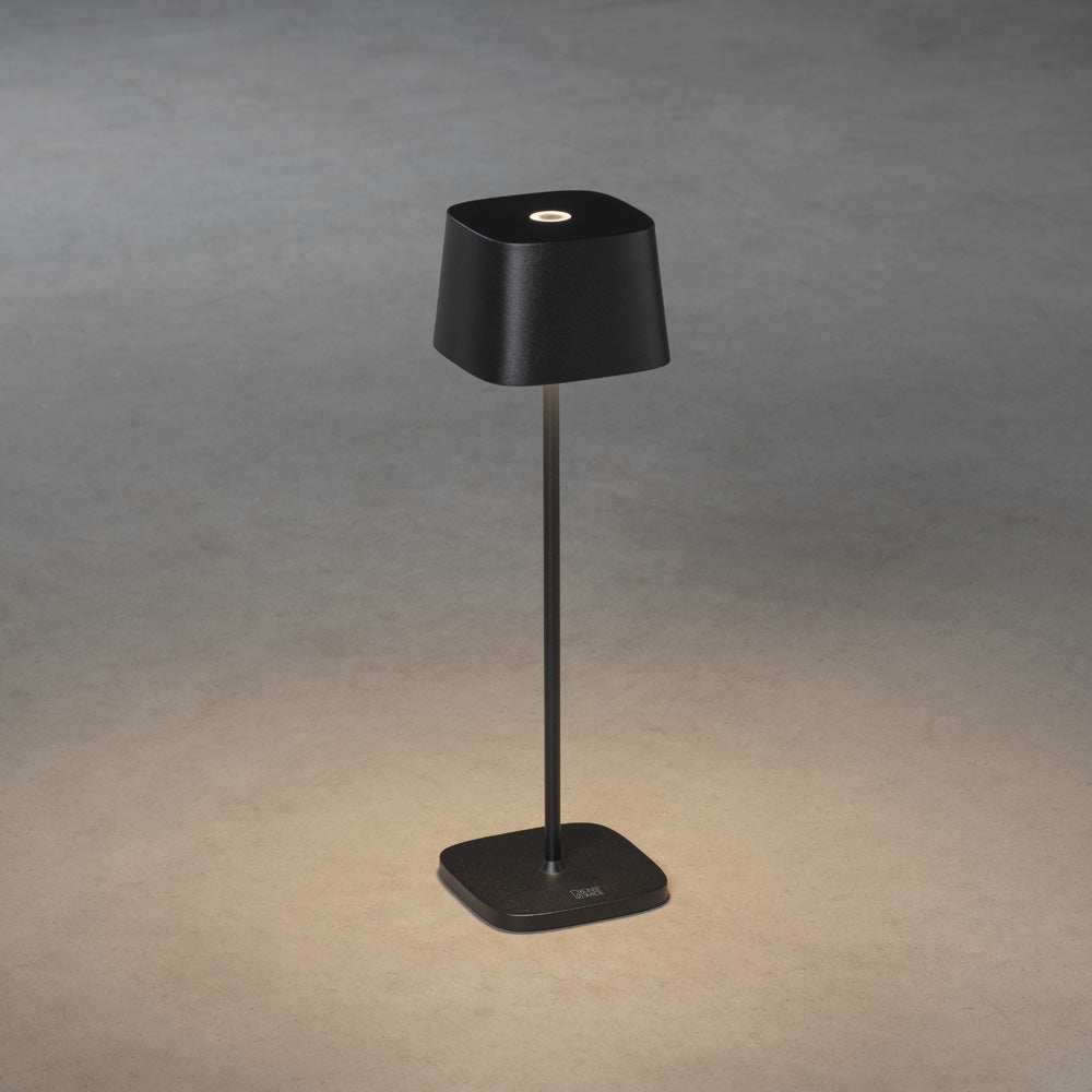 Konstsmide Capri LED USB-Tischleuchte schwarz, Farbtemperatur, dimmba