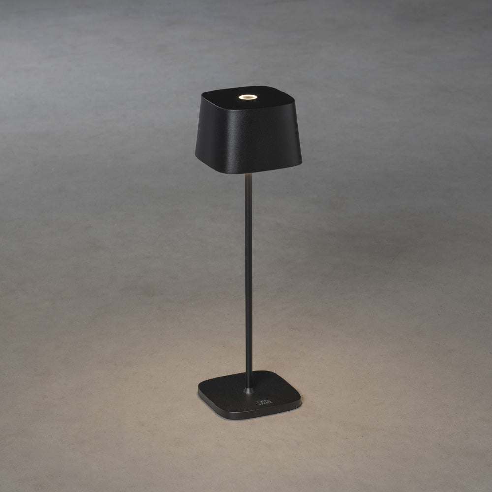 Konstsmide Capri LED USB-Tischleuchte schwarz, Farbtemperatur, dimmba