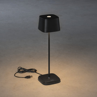 Konstsmide Capri LED USB-Tischleuchte schwarz, Farbtemperatur, dimmba