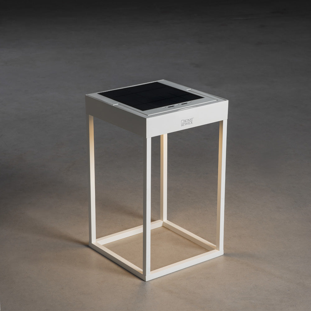 Konstsmide Portofino LED Solar/USB-Laterne weiss, dimmbar, Dämmerungss