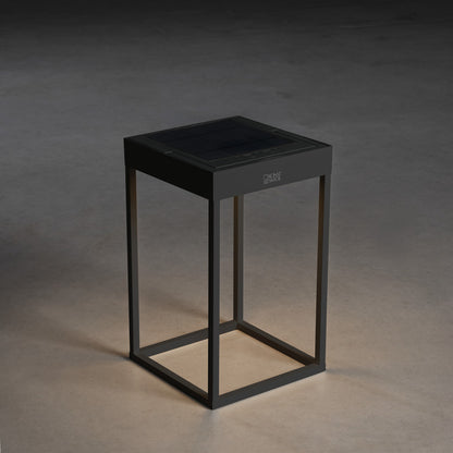 Konstsmide PortofinoLED Solar/USB-Laterne schwarz, dimmbar, Dämmerungs