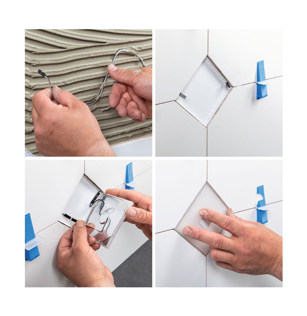 Paulmann LumiTiles LED Fliesen Square Ergänzung IP44 100x10mm 20lm 12V 0,8W  2700K Weiß Kunststoff,Aluminium