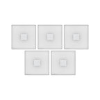 Paulmann LumiTiles LED Fliesen Square Basisset IP44 100x10mm 5x20lm 230/12V 5x0,8W  2700K Weiß Kunststoff,Aluminium