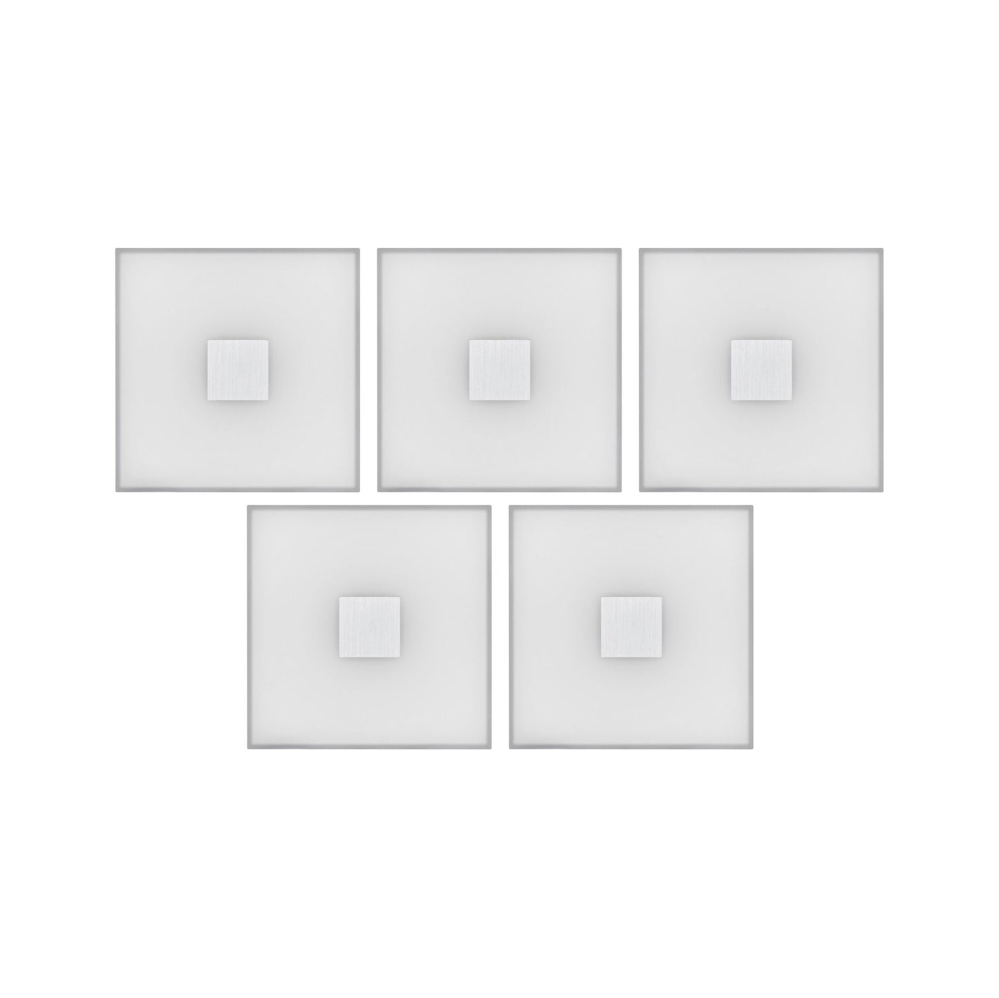 Paulmann LumiTiles LED Fliesen Square Basisset IP44 100x10mm 5x20lm 230/12V 5x0,8W  2700K Weiß Kunststoff,Aluminium