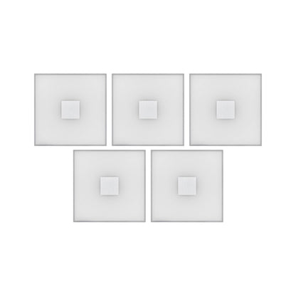 Paulmann LumiTiles LED Fliesen Square Basisset IP44 100x10mm 5x20lm 230/12V 5x0,8W  2700K Weiß Kunststoff,Aluminium