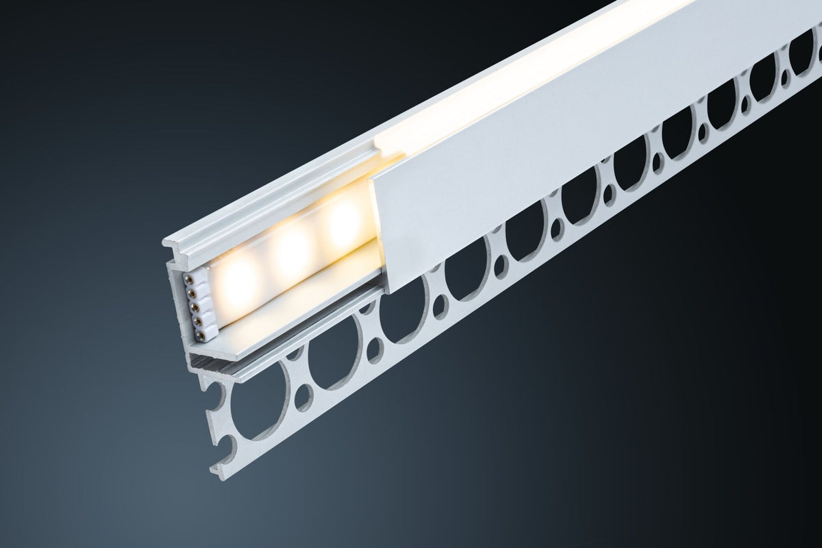 Paulmann LumiTiles Einbauprofil Border mit Diffusor 2m Alu eloxiert,Satin Aluminium