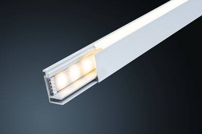 Paulmann LumiTiles Aufbauprofil Border mit Diffusor 2m Alu eloxiert,Satin Aluminium