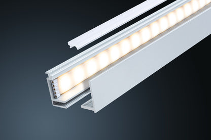 Paulmann LumiTiles Aufbauprofil Border mit Diffusor 2m Alu eloxiert,Satin Aluminium