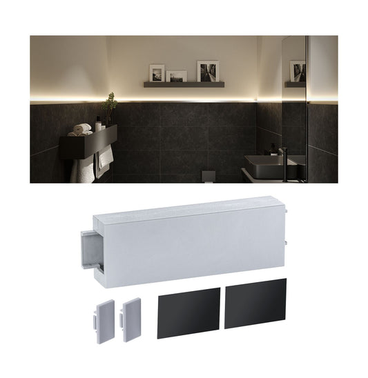 Paulmann LumiTiles Top Profil Cover Mitte 80x24mm Telegrau Kunststoff
