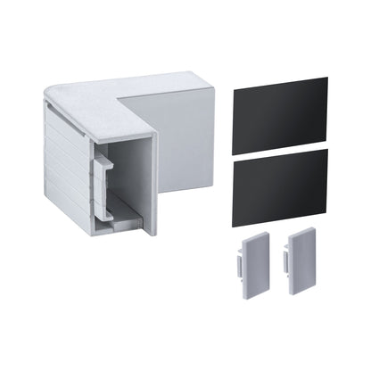 Paulmann LumiTiles Top Profil Cover Innenecke 40x40mm Telegrau Aluminium