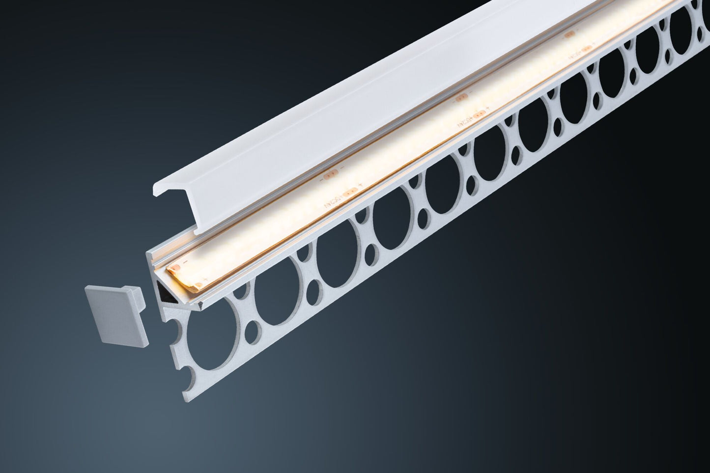 Paulmann LumiTiles Rahmenprofil Frame mit Diffusor 1m Alu eloxiert,Satin Aluminium