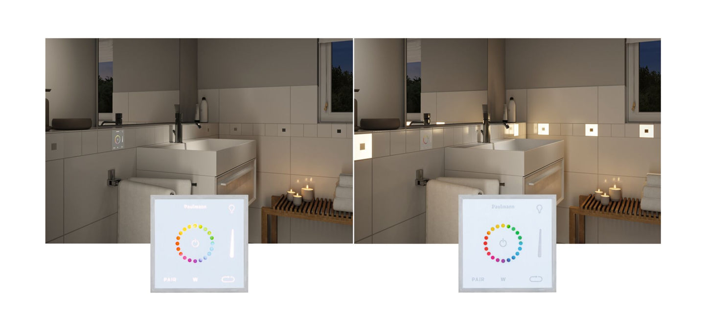 Paulmann LumiTiles LED Touch Modul Square 100x10mm Weiß Kunststoff,Aluminium