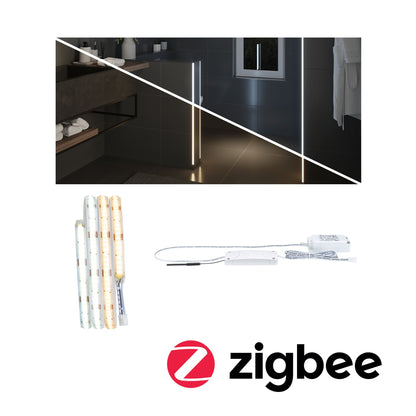 Paulmann LumiTiles LED Stripe Smart Home Zigbee COB Slim 1m IP44 3W 260lm 544LEDs/m Tunable White 7VA