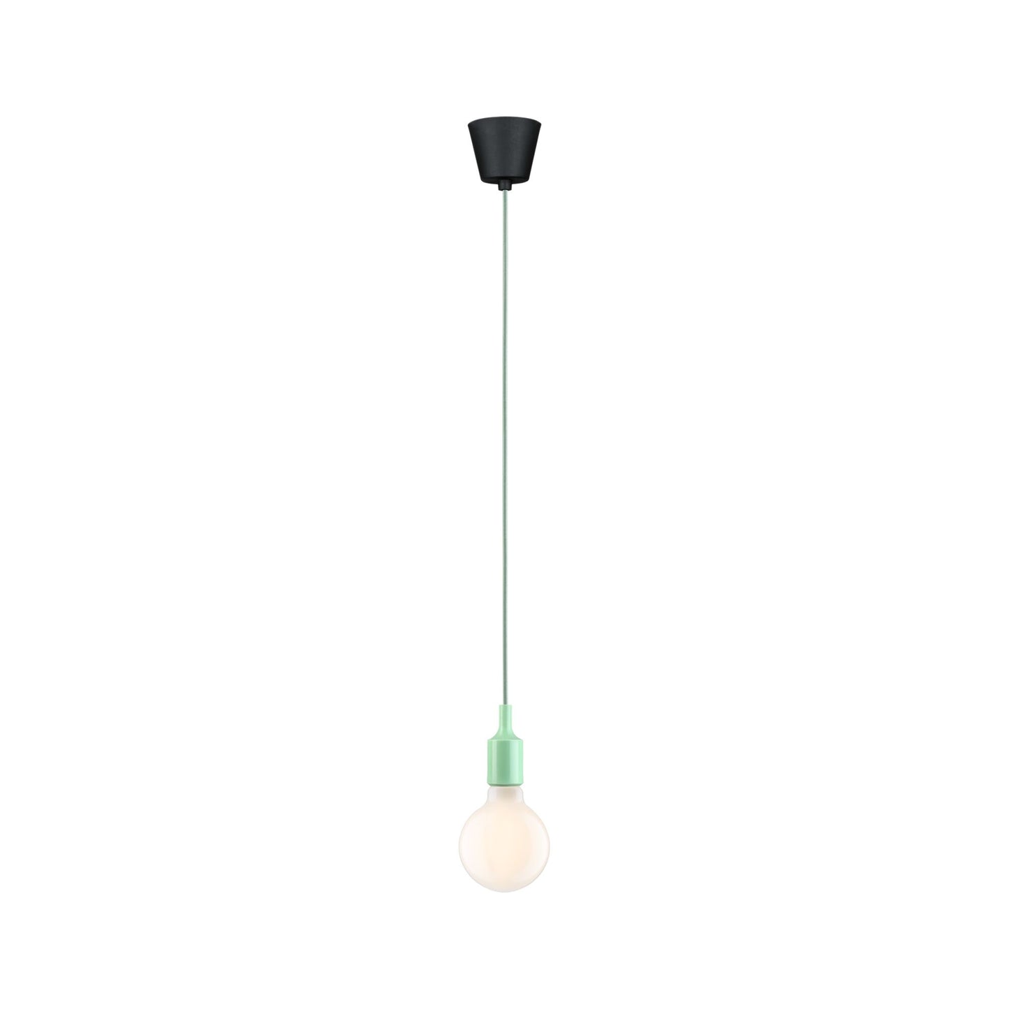 Paulmann Neordic Pendelleuchte Ketil  E27   max. 60W Hellgrün,Schwarz dimmbar Silikon,Kunststoff