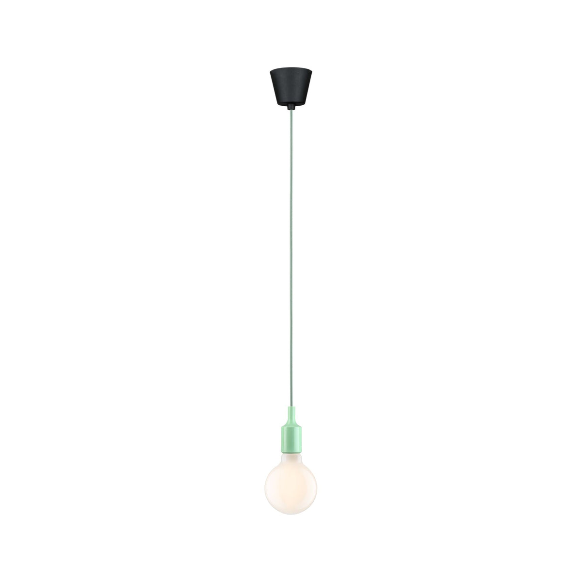 Paulmann Neordic Pendelleuchte Ketil  E27   max. 60W Hellgrün,Schwarz dimmbar Silikon,Kunststoff