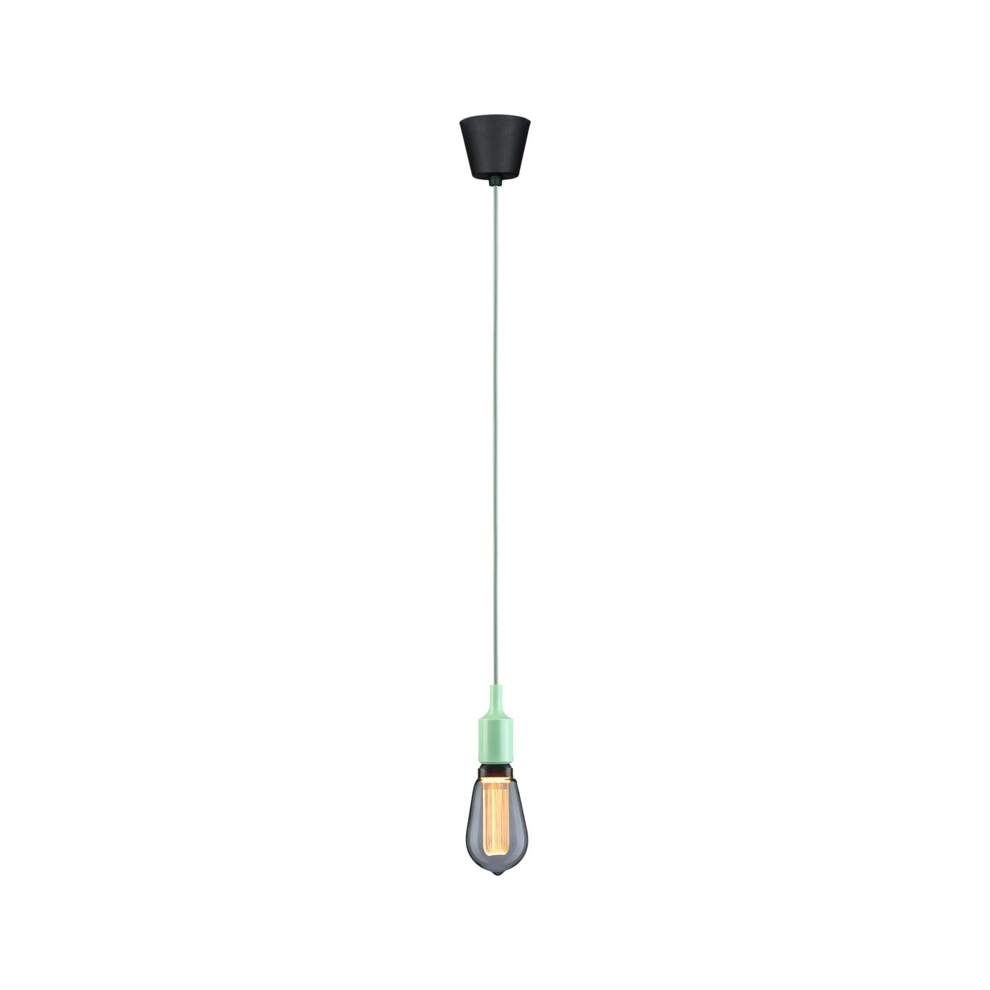 Paulmann Neordic Pendelleuchte Ketil  E27   max. 60W Hellgrün,Schwarz dimmbar Silikon,Kunststoff