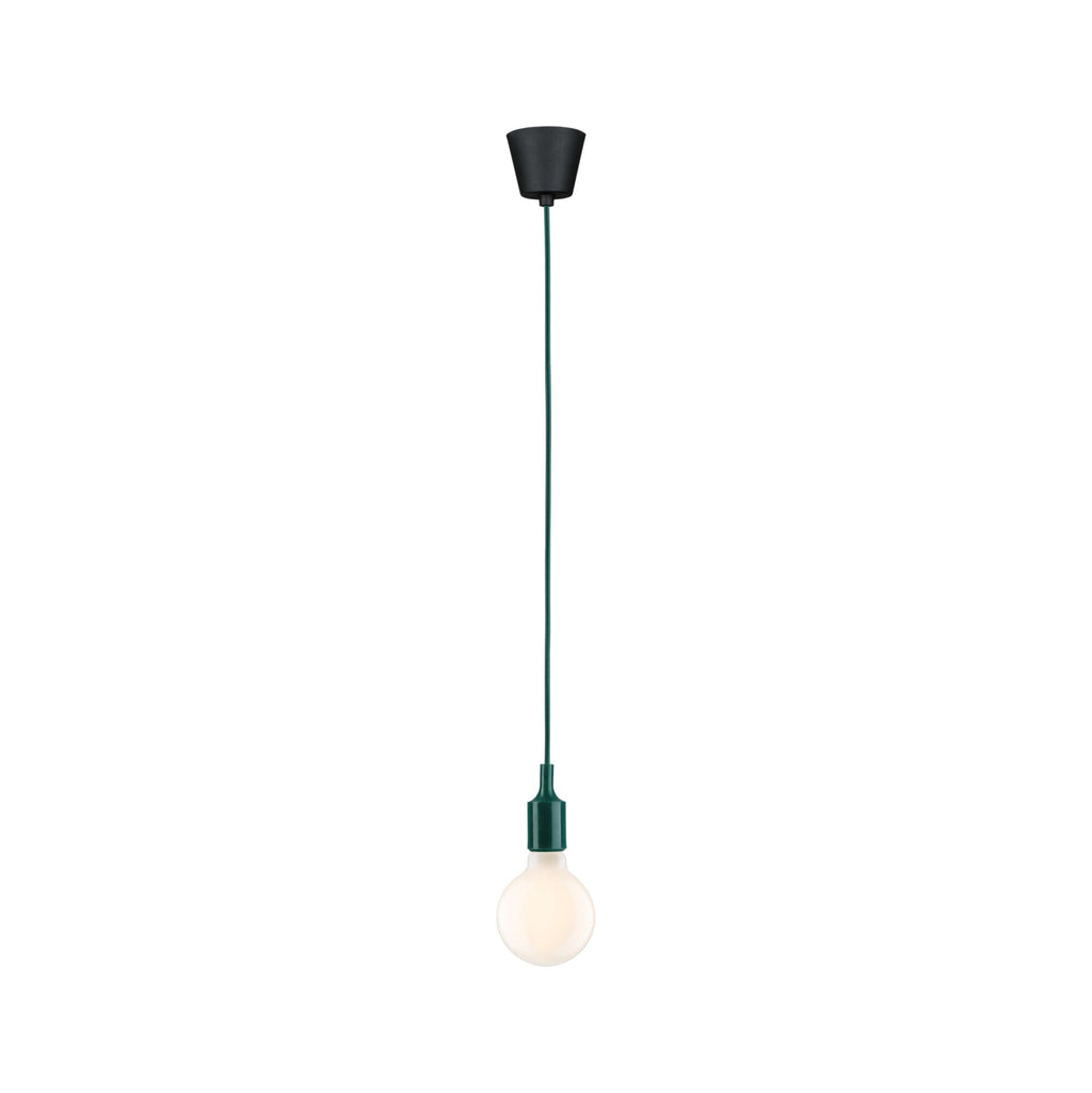 Paulmann Neordic Pendelleuchte Ketil  E27   max. 60W Grün,Schwarz dimmbar Silikon,Kunststoff