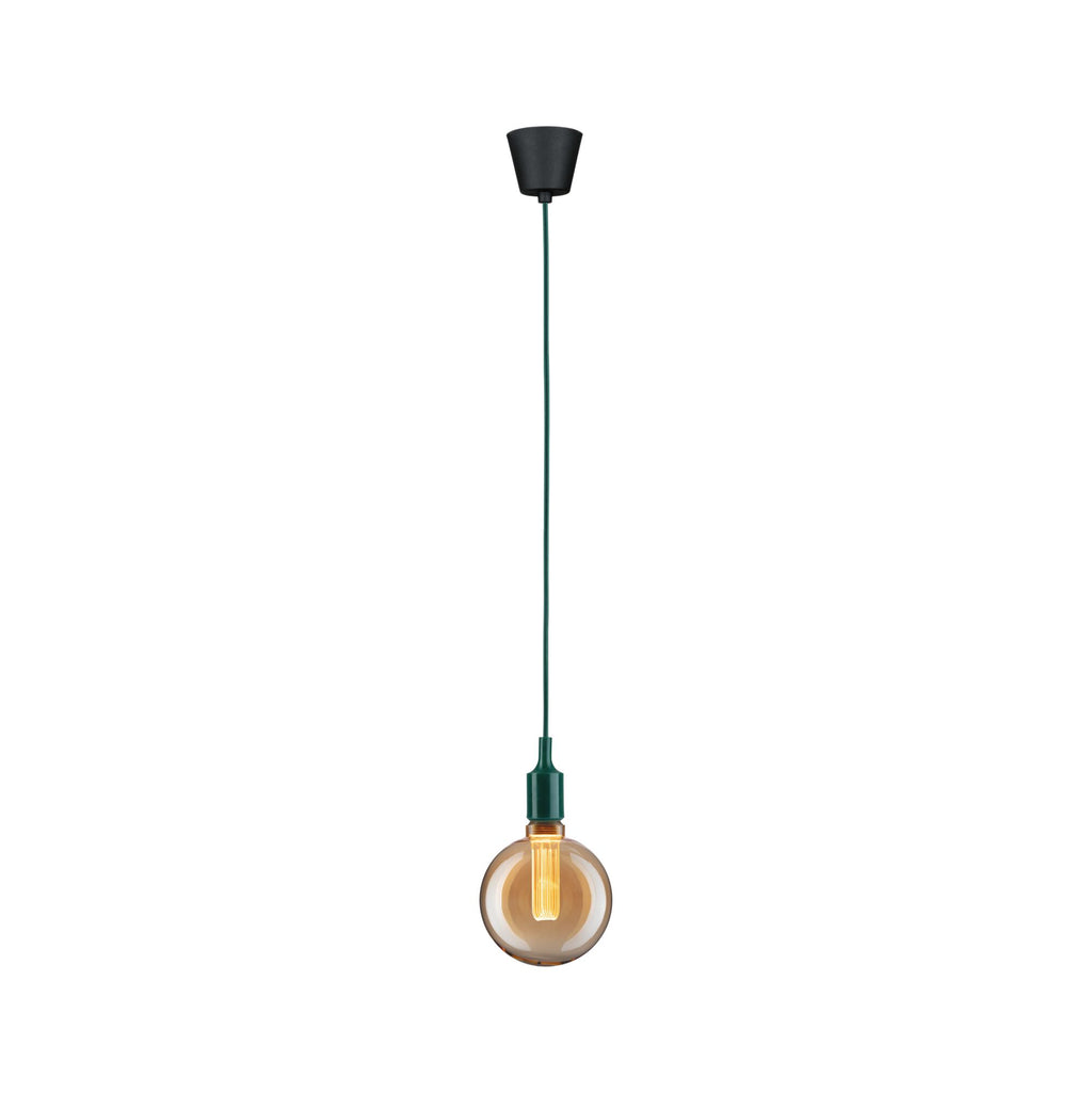 Paulmann Neordic Pendelleuchte Ketil  E27   max. 60W Grün,Schwarz dimmbar Silikon,Kunststoff