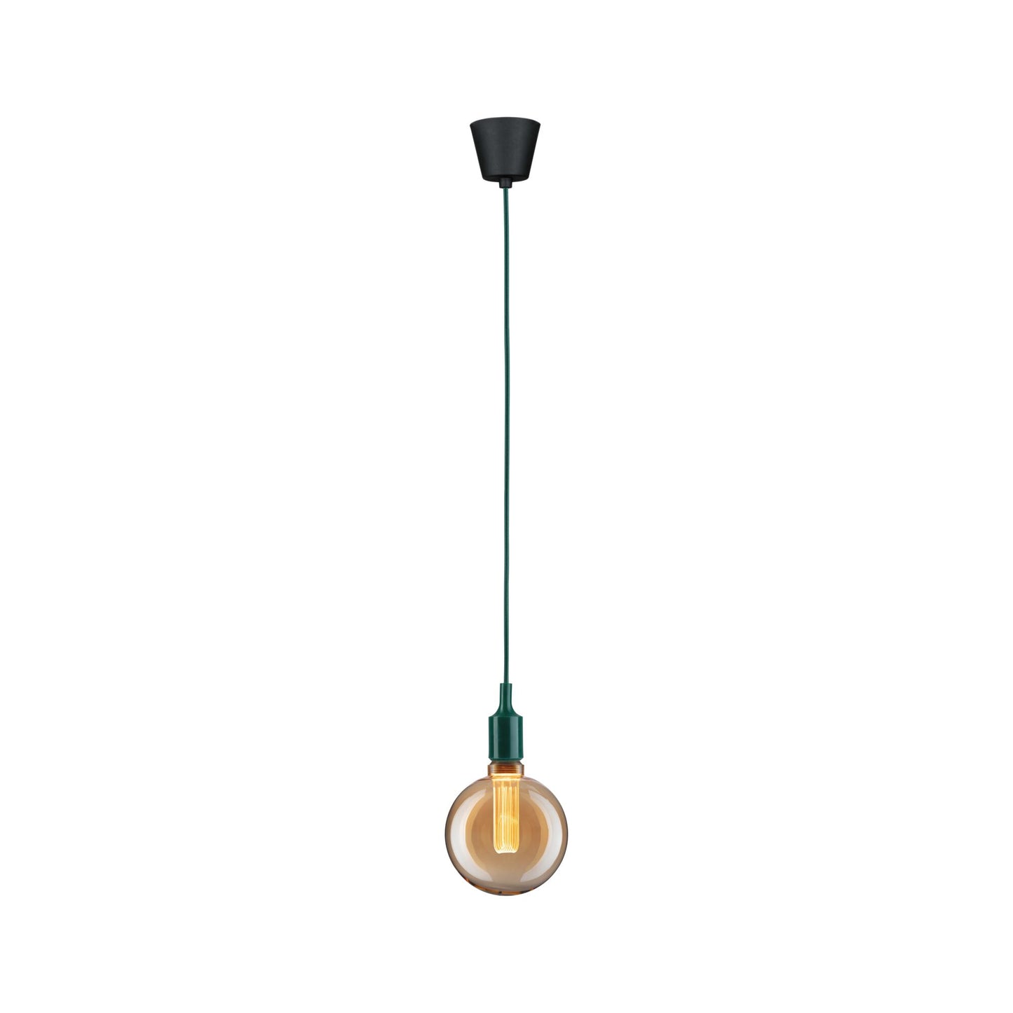 Paulmann Neordic Pendelleuchte Ketil  E27   max. 60W Grün,Schwarz dimmbar Silikon,Kunststoff