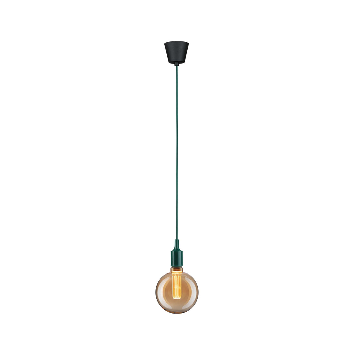 Paulmann Neordic Pendelleuchte Ketil  E27   max. 60W Grün,Schwarz dimmbar Silikon,Kunststoff