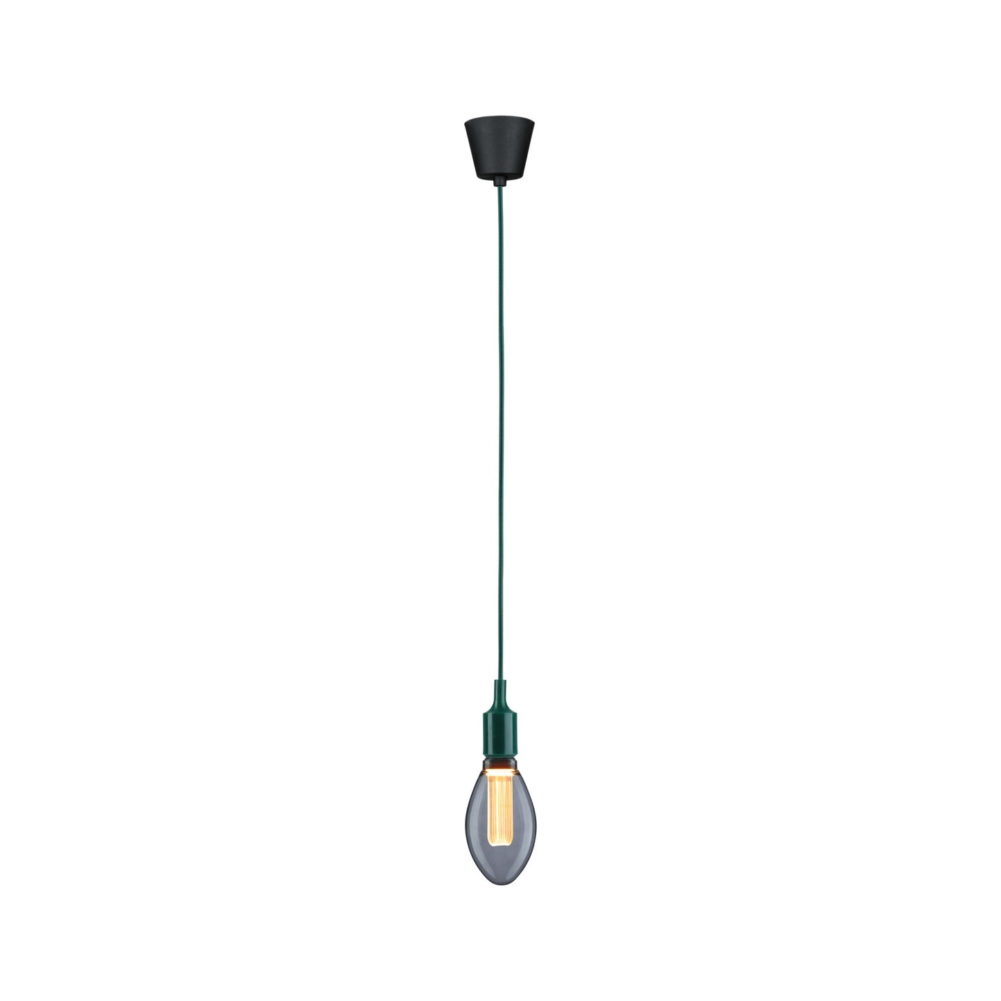 Paulmann Neordic Pendelleuchte Ketil  E27   max. 60W Grün,Schwarz dimmbar Silikon,Kunststoff