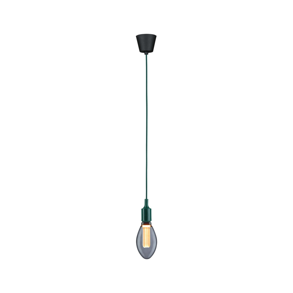 Paulmann Neordic Pendelleuchte Ketil  E27   max. 60W Grün,Schwarz dimmbar Silikon,Kunststoff