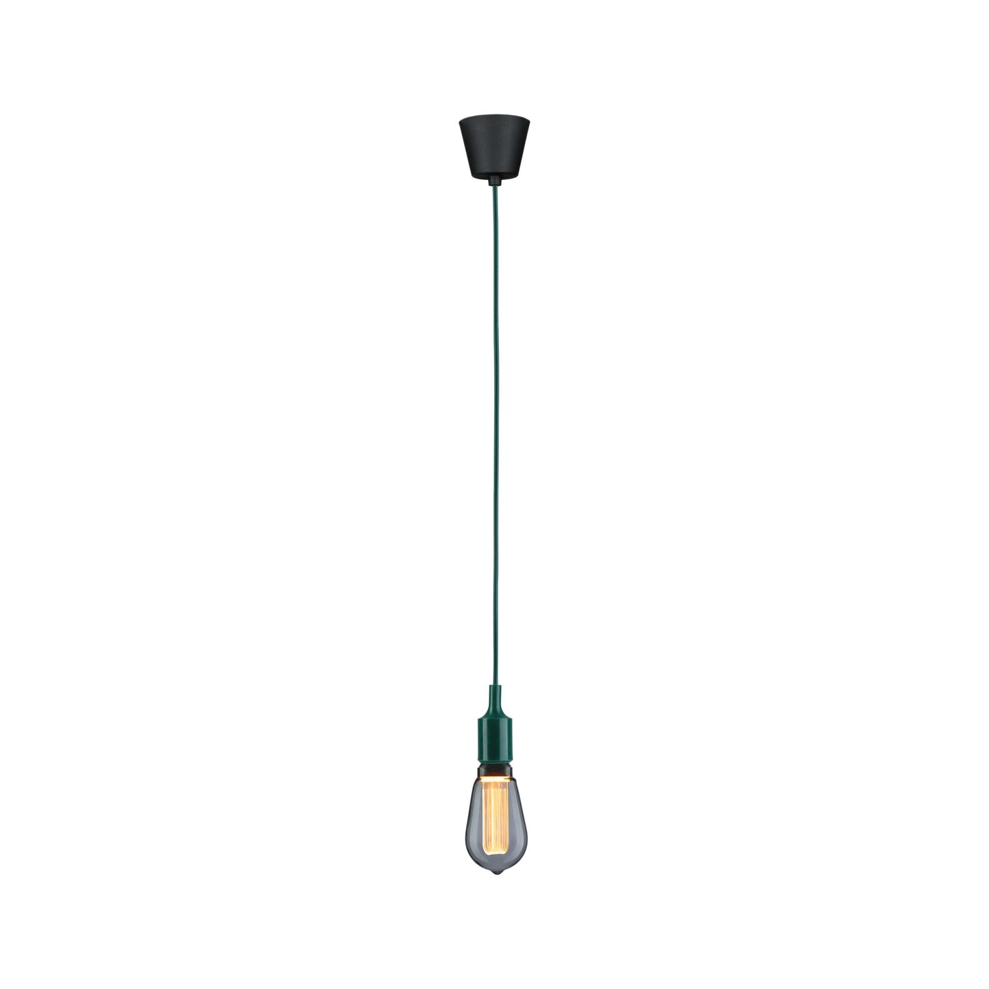 Paulmann Neordic Pendelleuchte Ketil  E27   max. 60W Grün,Schwarz dimmbar Silikon,Kunststoff