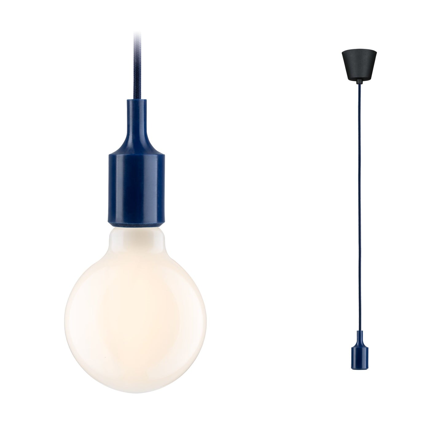 Paulmann Neordic Pendelleuchte Ketil  E27   max. 60W Nachtblau,Schwarz dimmbar Silikon,Kunststoff
