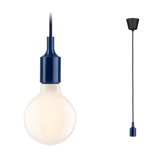 Paulmann Neordic Pendelleuchte Ketil  E27   max. 60W Nachtblau,Schwarz dimmbar Silikon,Kunststoff