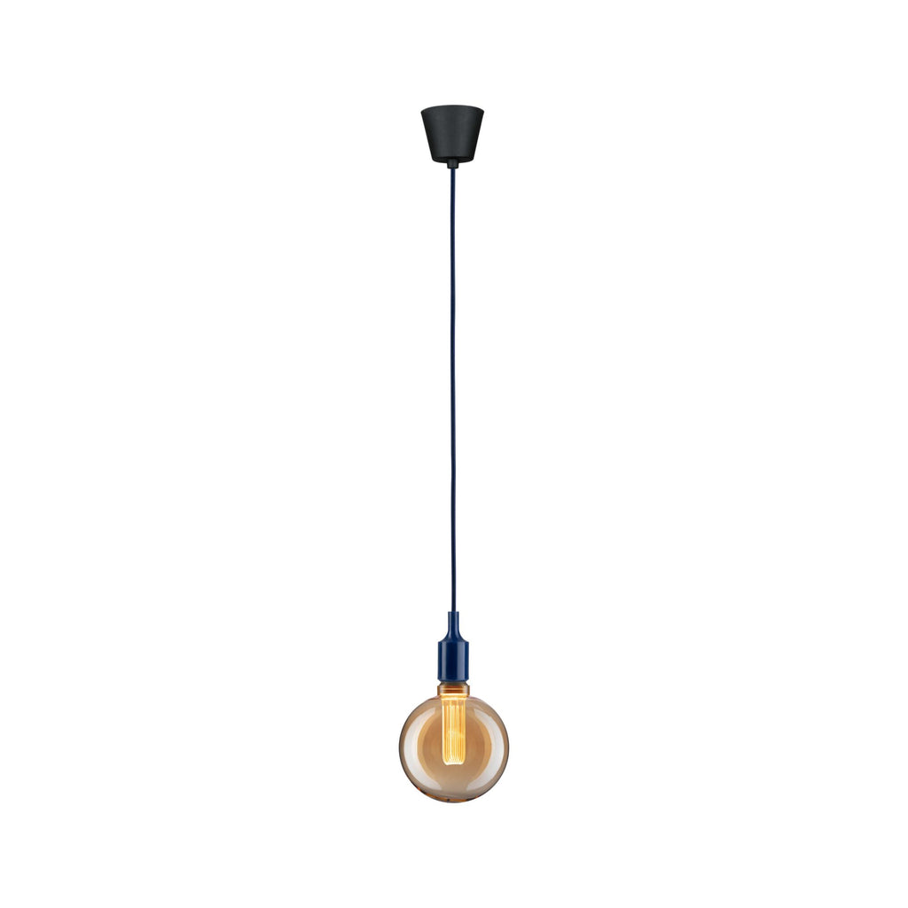 Paulmann Neordic Pendelleuchte Ketil  E27   max. 60W Nachtblau,Schwarz dimmbar Silikon,Kunststoff