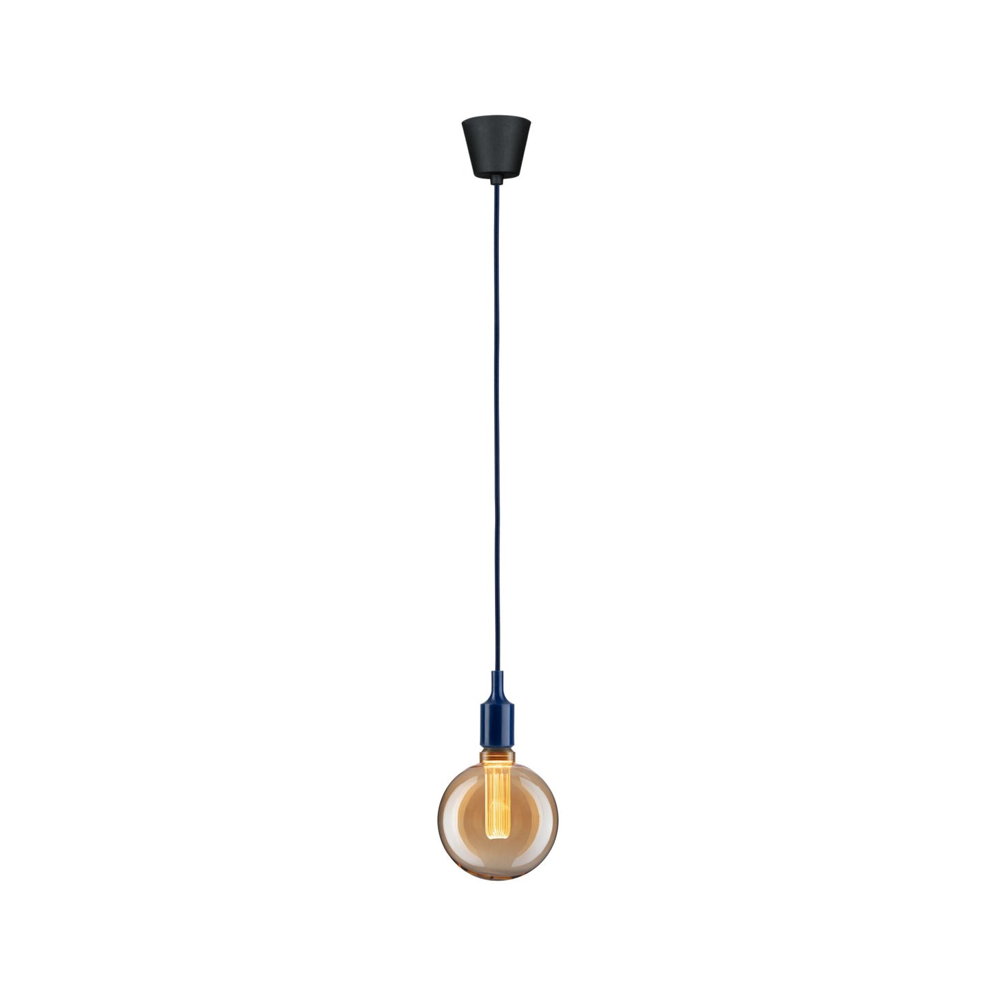 Paulmann Neordic Pendelleuchte Ketil  E27   max. 60W Nachtblau,Schwarz dimmbar Silikon,Kunststoff