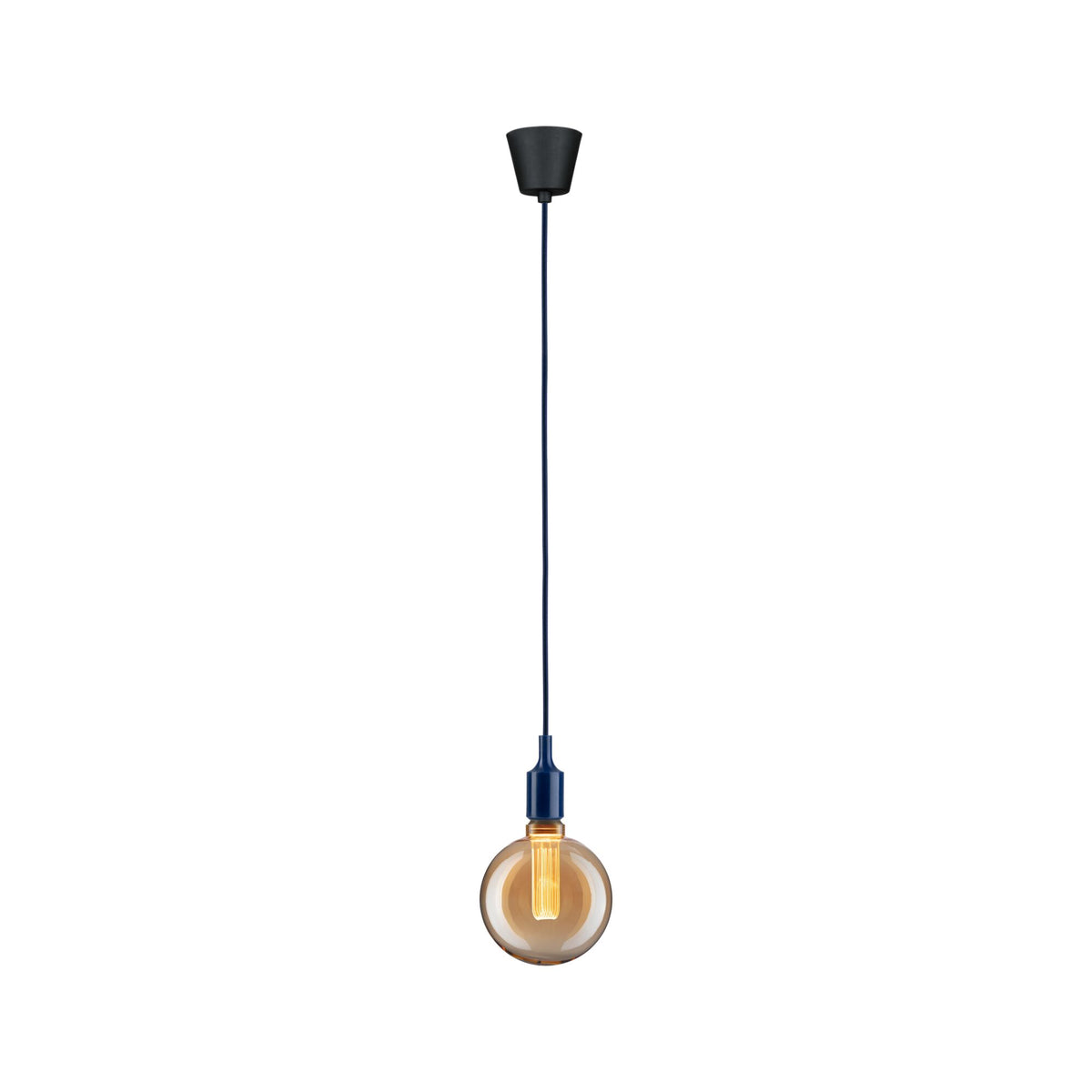 Paulmann Neordic Pendelleuchte Ketil  E27   max. 60W Nachtblau,Schwarz dimmbar Silikon,Kunststoff