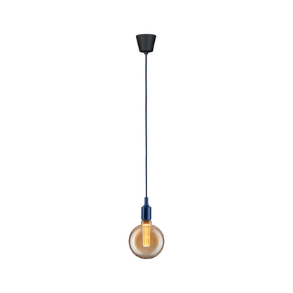 Paulmann Neordic Pendelleuchte Ketil  E27   max. 60W Nachtblau,Schwarz dimmbar Silikon,Kunststoff