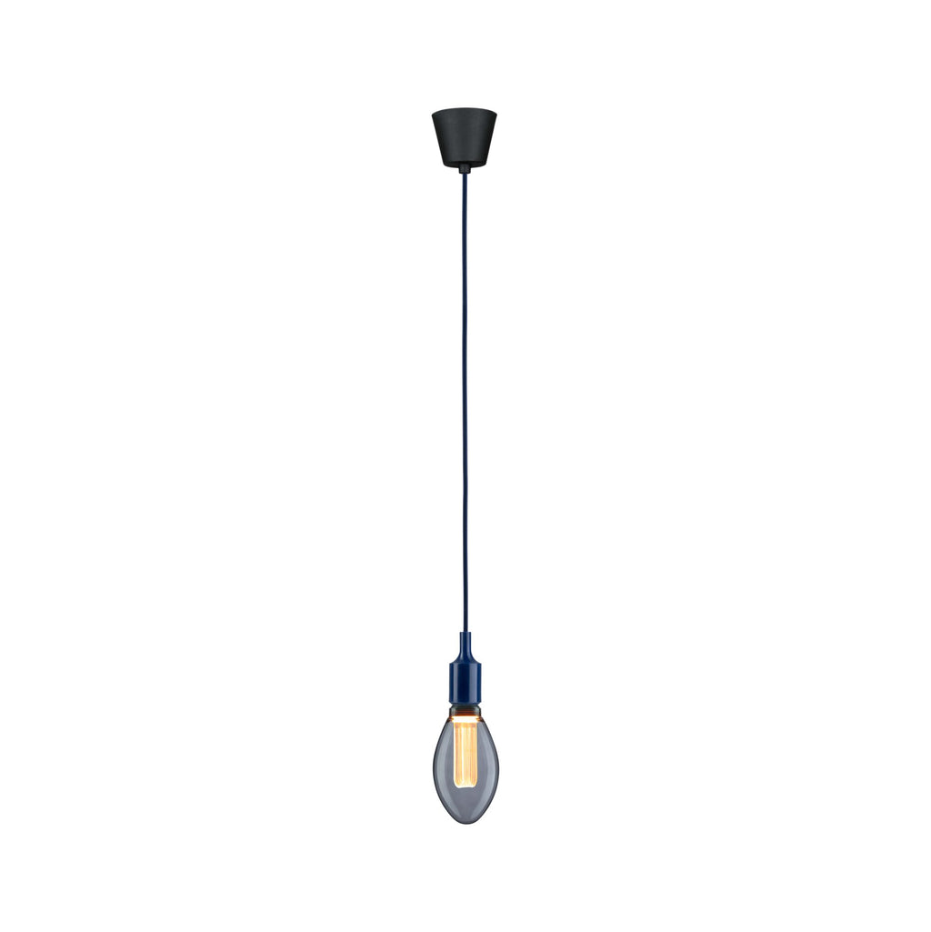 Paulmann Neordic Pendelleuchte Ketil  E27   max. 60W Nachtblau,Schwarz dimmbar Silikon,Kunststoff