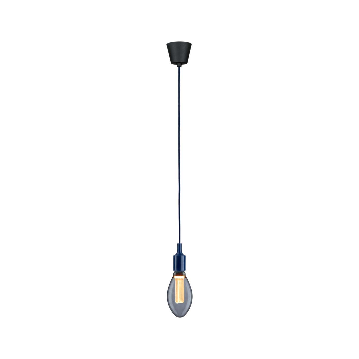 Paulmann Neordic Pendelleuchte Ketil  E27   max. 60W Nachtblau,Schwarz dimmbar Silikon,Kunststoff