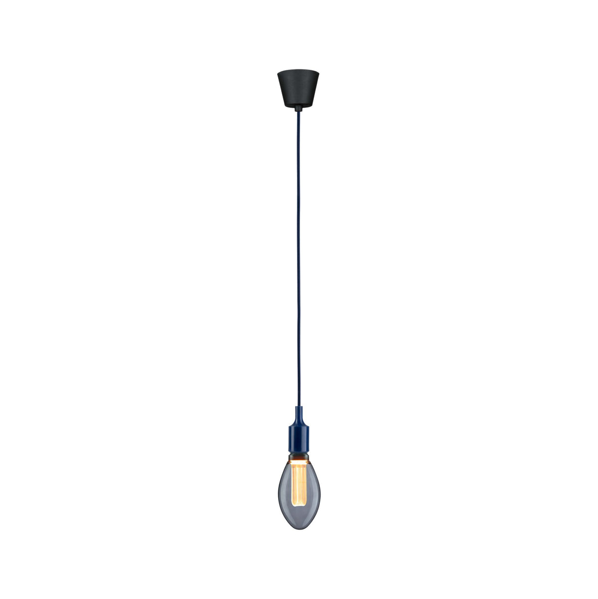 Paulmann Neordic Pendelleuchte Ketil  E27   max. 60W Nachtblau,Schwarz dimmbar Silikon,Kunststoff