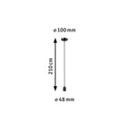 Paulmann Neordic Pendelleuchte Tilla  E27   max. 60W Schwarz dimmbar Metall