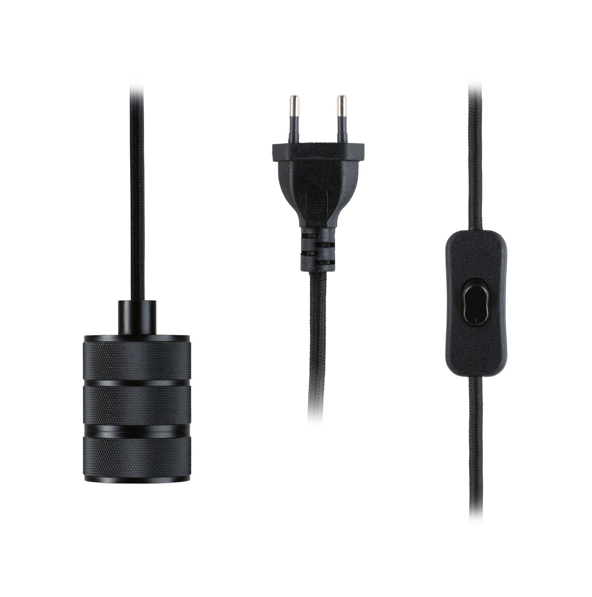 Paulmann Neordic Pendelleuchte Tilla inkl. Stecker  E27   max. 20W Schwarz dimmbar Metall