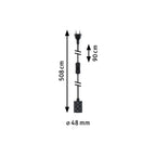 Paulmann Neordic Pendelleuchte Tilla inkl. Stecker  E27   max. 20W Schwarz dimmbar Metall