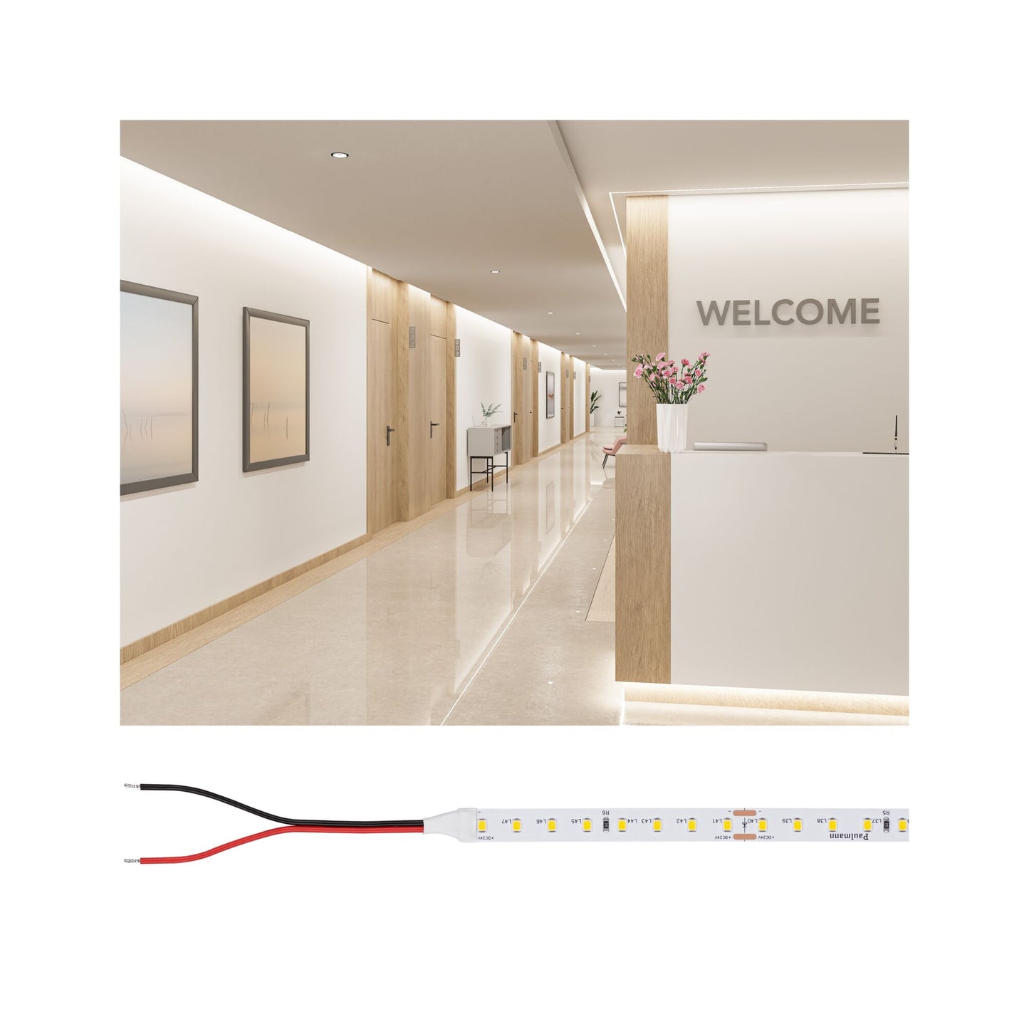 Paulmann Pro Strip LED Strip Gold P75 930 10m   55W 750lm/m 96 LEDs/m 3000K