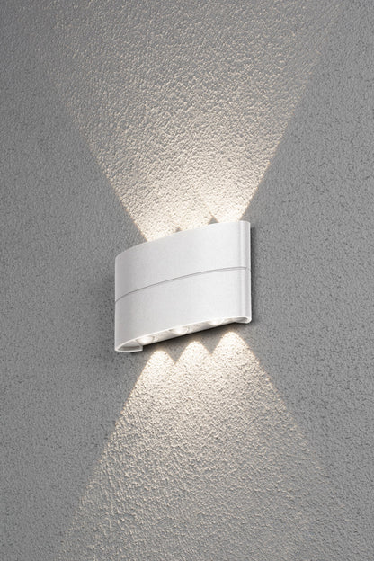 Konstsmide Chieri Wandl. 8W LED, weiss, IP54