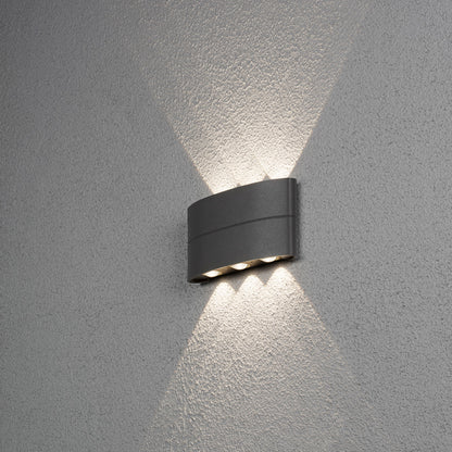 Konstsmide Chieri Wandl. 8W LED Aluminium, anthrazit, IP54