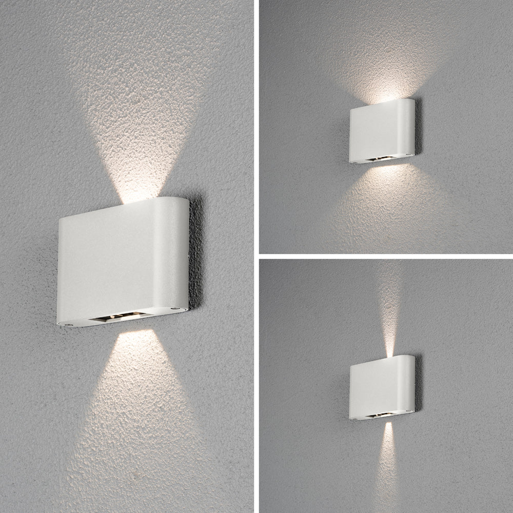 Konstsmide Chieri Wandl. 2x6W LED weiss, verstellbarer Lichtaustritt