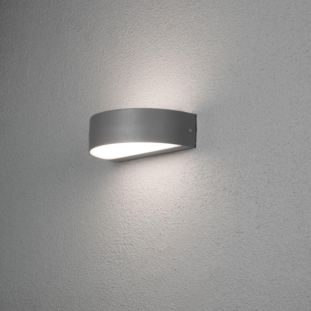 Konstsmide Monza Wandl. 2x4,5W LED anthrzi, IP54, inkl. 3x Ziffern 0-9